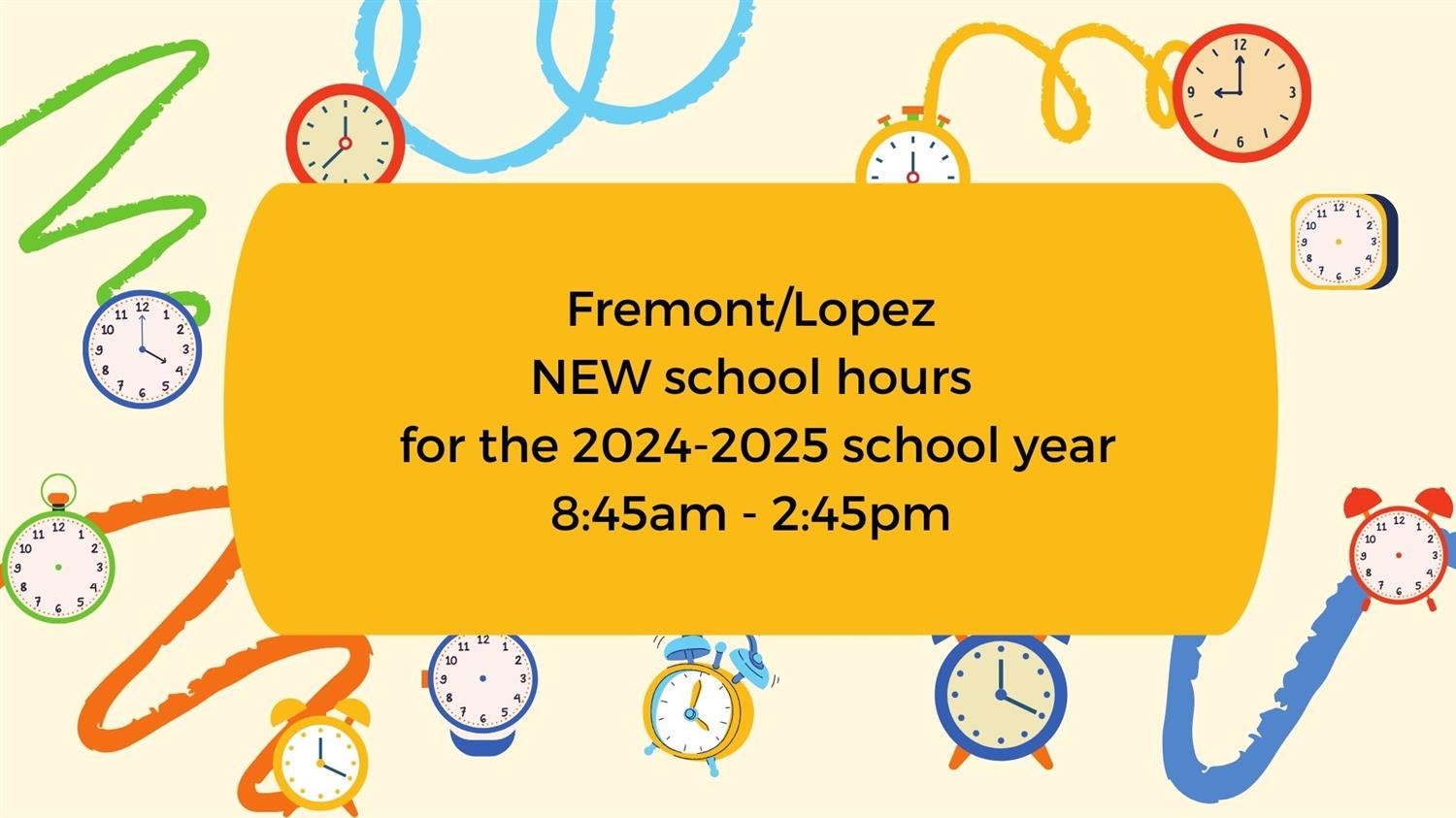  Next Year 2024-2025 NEW school hours